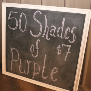 50 Shades Of Purple Entrance Sign (Newfoundland Website Design)