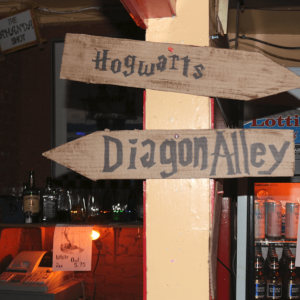 Road signs to Hogwarts and Diagon Alley (Newfoundland Website Design)