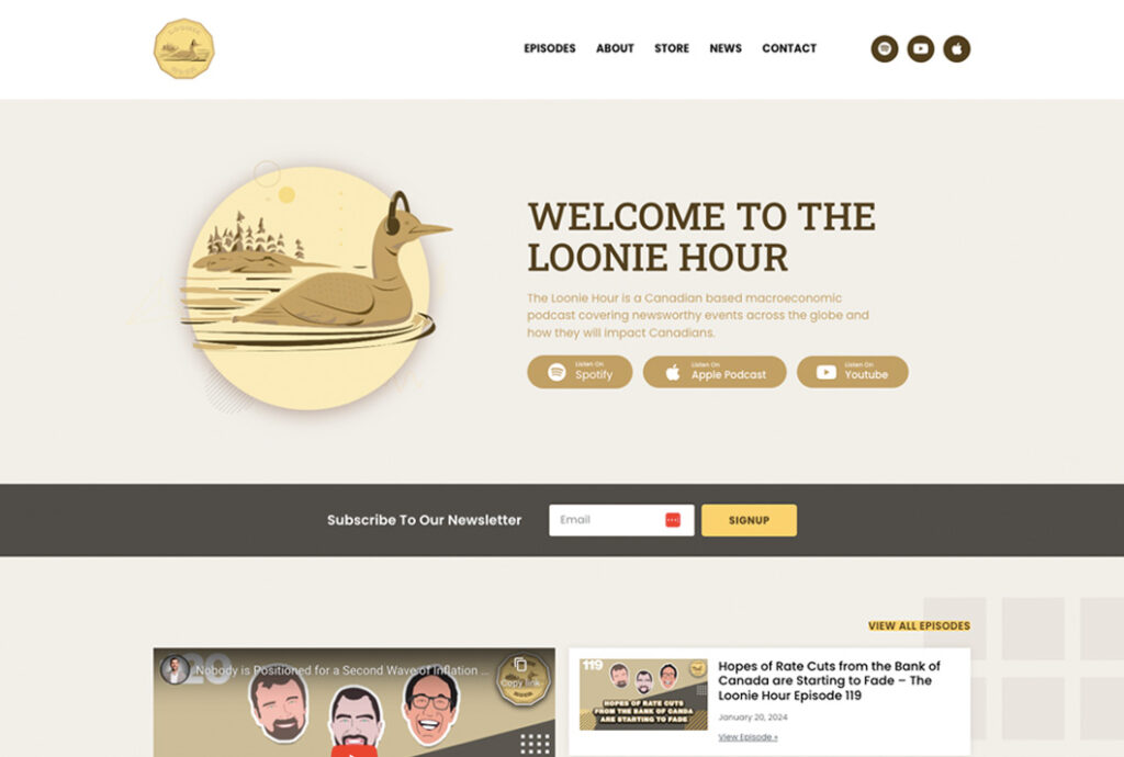 The Loonie Hour Web Design